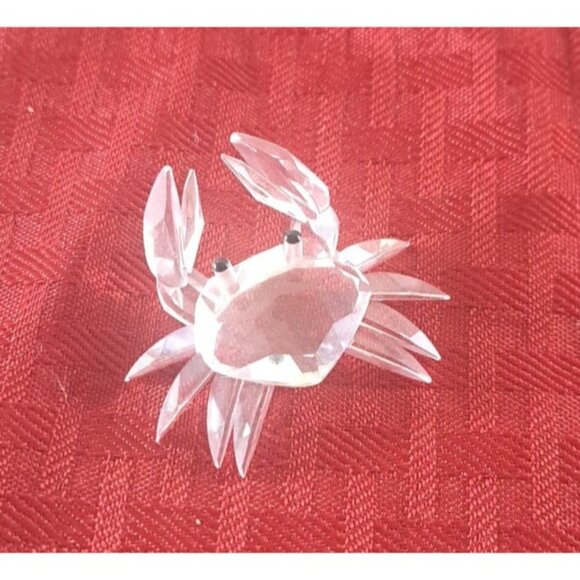 Swarovski Crab Crystal Figure Miniature Black Eyes NO Box or COA Retired - Picture 2 of 5